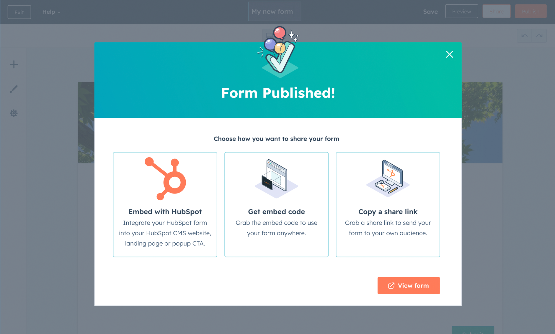 Forms publish