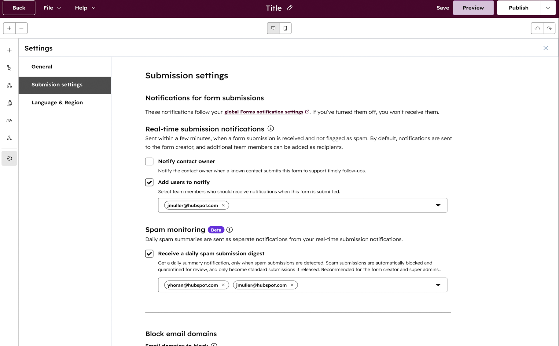 Submission Management — Bulk actions and triage