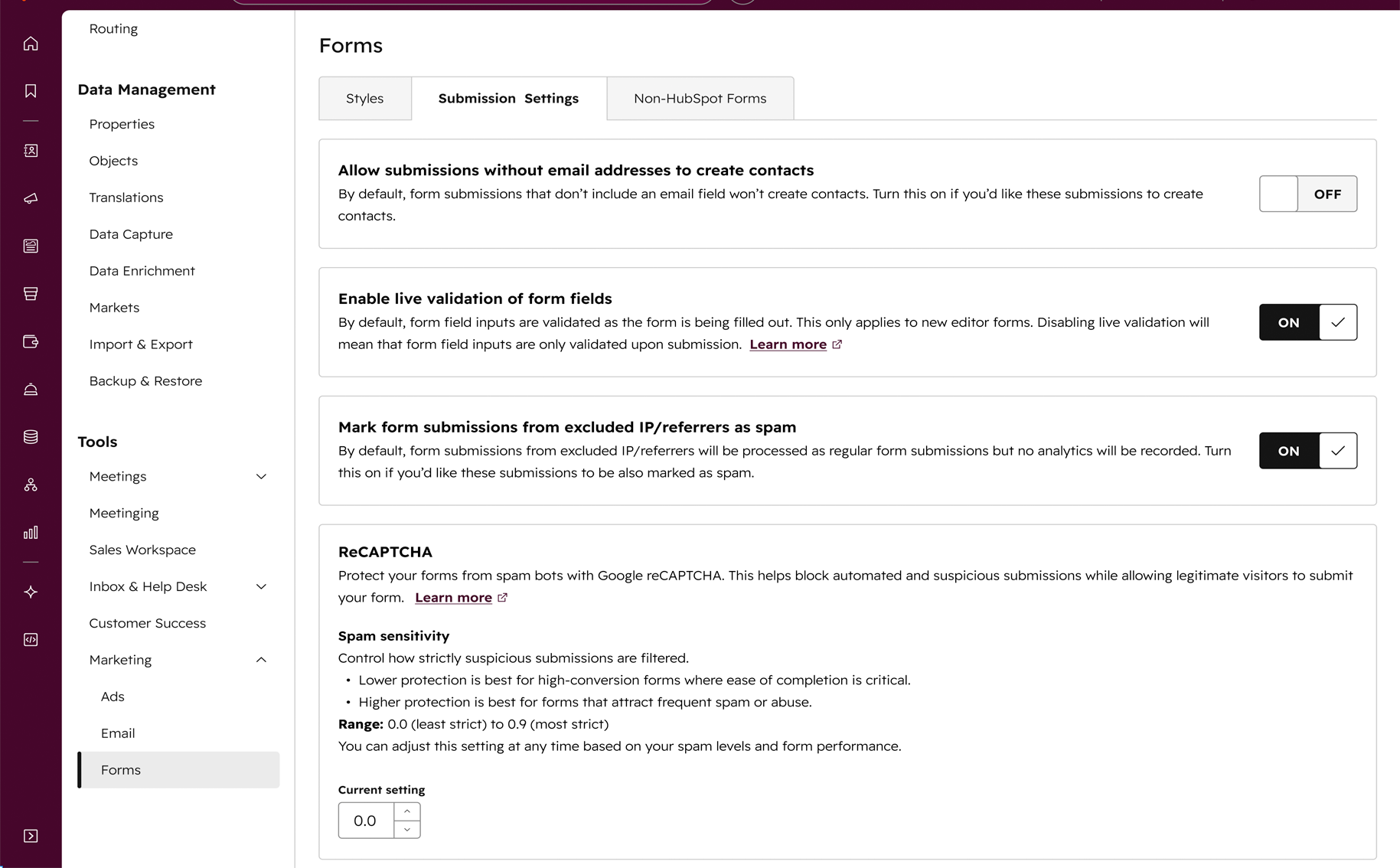 Submission Management — Analytics and monitoring